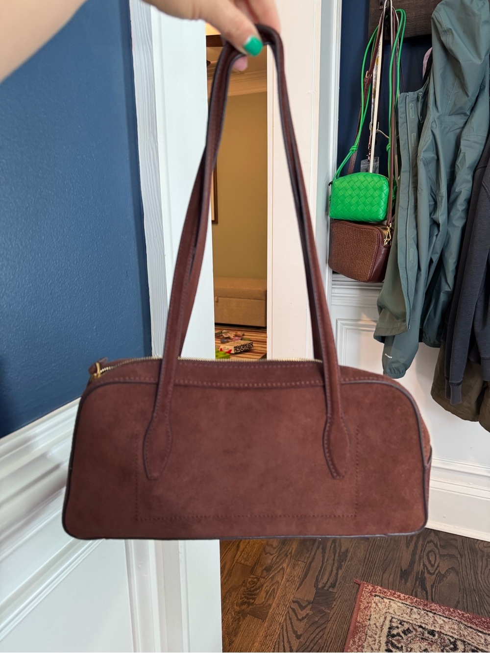 Madewell The Top-Zip Shoulder Bag Suede
